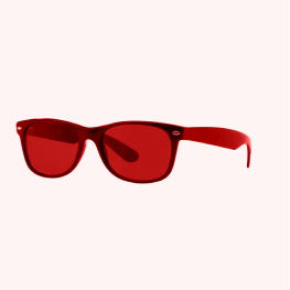 gafas de sol rojas