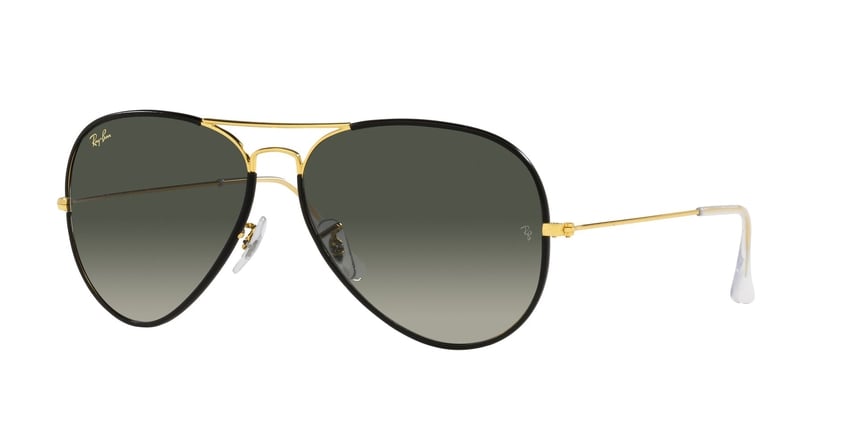 RB-3025JM 919671 BLACK ON LEGEND GOLD(GREY GRADIENT 58*14, Negro, hi-res image number 0