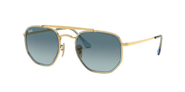 RB-3648M 91233M GOLD (BLUE GRADIENT GREY) 52*23, Dorado, hi-res 0