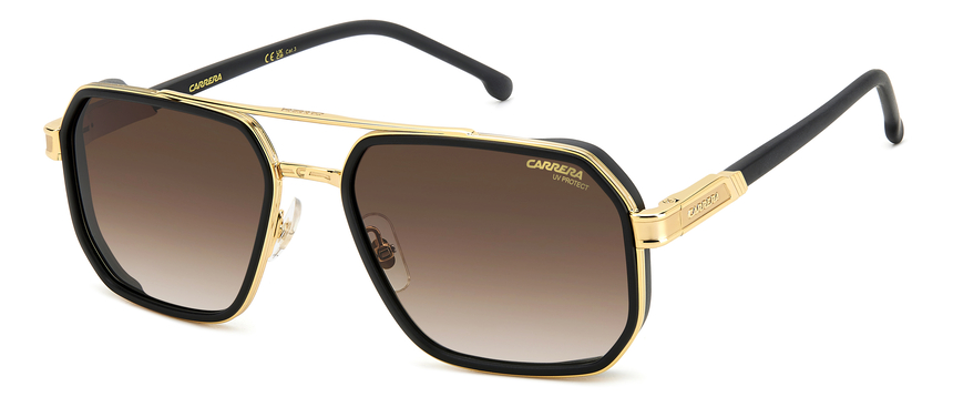 CARRERA-1069/S I46*86 MATTE BLACK GOLD(BLACK BROWN GREEN ANTIREFLEX 58*19, Negro | Dorado, hi-res image number 0