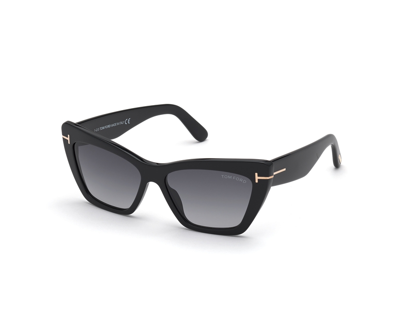 TOMFORD-0871/S 01B shiny black  (gradient smoke 56*15, Negro, hi-res image number 0