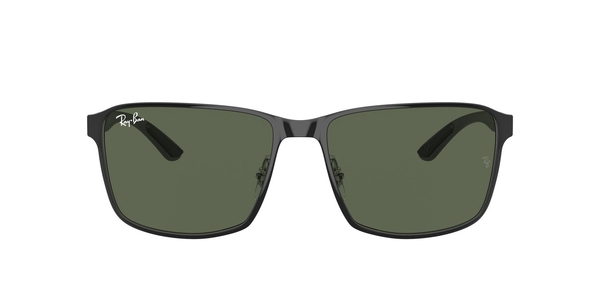 RB-3721 914471 BLACK ON SILVER(DARK GREEN 59*17, Negro | Plata, hi-res 1