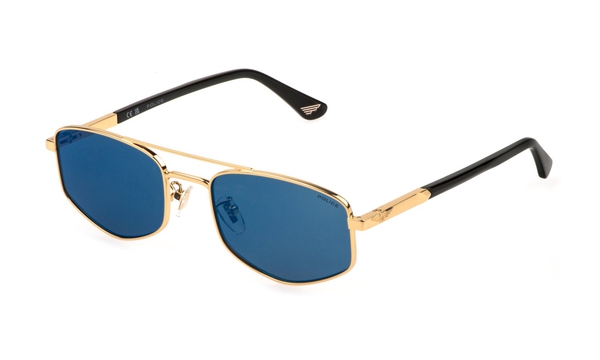 police-84/s 200b shiny endura gold(smoke/mirror blue 55*20