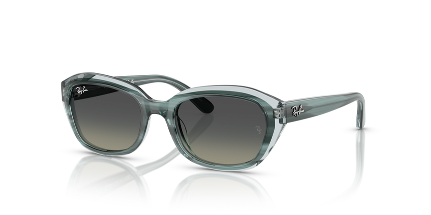 RJ-9081S 717511 STRIPED GREEN ON TRASP GREEN(GRADIENT GREY 48*17, Verde a rayas | Verde transparente, hi-res image number 0