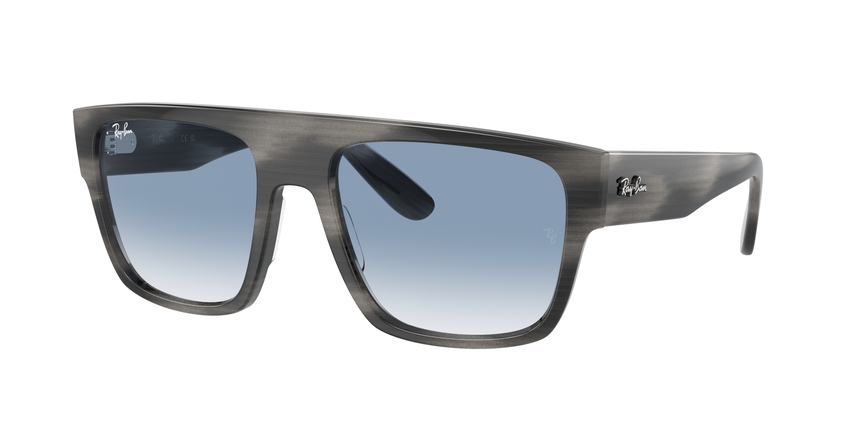 RB-0360S 14043F STRIPED GRAY/CLEAR GRADIENT BLUE 57*20, Gris a rayas, hi-res image number 0