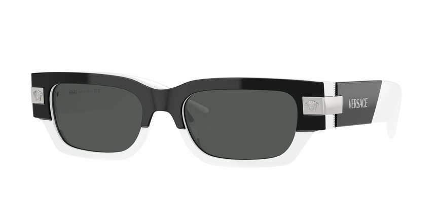 VERSACE-4465/S 545987 TOP BLACK/WHITE(DARK GREY 53*18, , hi-res image number 0