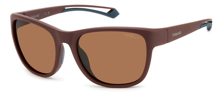 POLAROID-7051/S 7BL*47 MATTE BURGUNDY(BROWN POLAR HIGH CONTRAST 57*19, Granate mate, hi-res image number 0