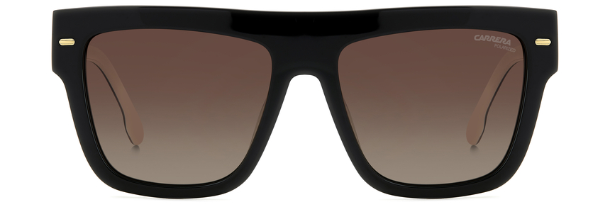 CARRERA-3016/S 80S*LA BLACK WHITE(BROWN SHADED POLARIZED 55*17, Negro | Blanco, hi-res image number 1