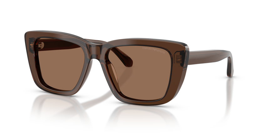 EMPORIO-4246U/S 625173 SHINY TRANSPARENT BROWN(DARK BROWN 54*17, , hi-res image number 0
