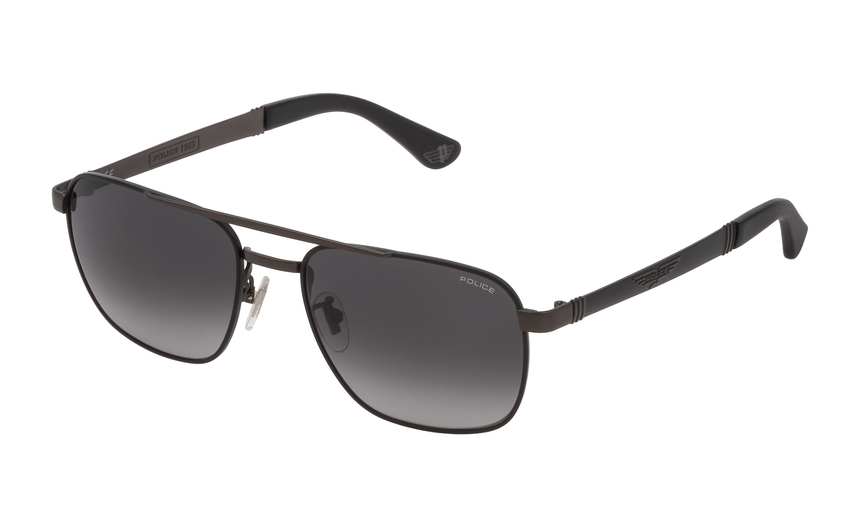 POLICE-890/S 08H5 MATT GUNMETAL(SMOKE GRADIENT 55*17, Negro, hi-res image number 0
