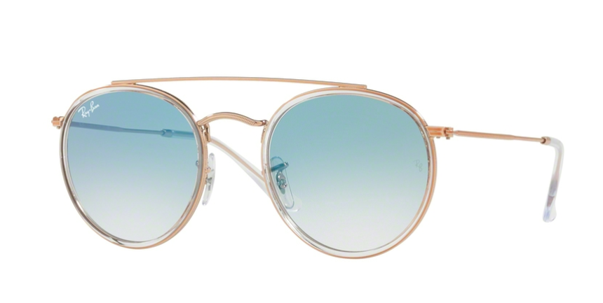 RB-3647N 90683F COPPER(CLEAR GRADIENT BLUE 51*22, Dorado, hi-res image number 0