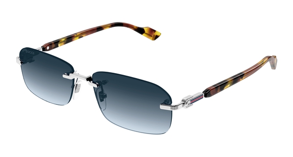 GUCCI-1221S/S 007 SILVER-HAVANA-BLUE 56*16, Plata | Havana, hi-res 0