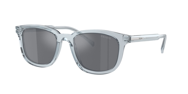 PRADA-A21S/S 19T175 TRANSPARENT AZURE/DARK GREY FLASH SILVER 53*20, Azul transparente, hi-res 0