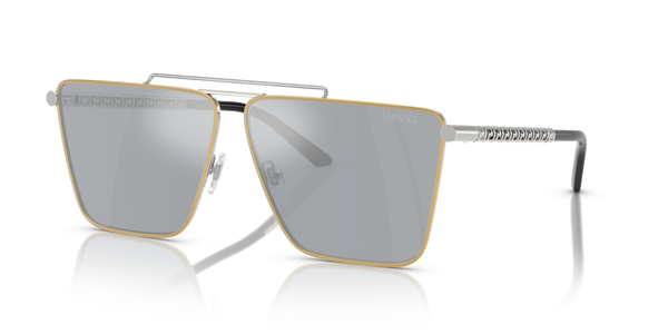 VERSACE-2266/S 15141U GOLD/SILVER(BLUE MIRROR SILVER 64*11, , hi-res 0