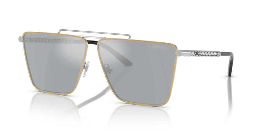 VERSACE-2266/S 15141U GOLD/SILVER(BLUE MIRROR SILVER 64*11, , hi-res image number 0