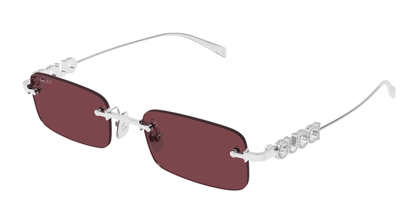GUCCI-1808S/S 004 SILVER-SILVER-RED 52*20, Plata, hi-res 0