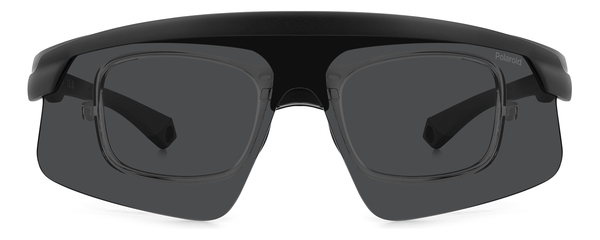 POLAROID-7056/CI/S O6W*M9 MAT BLACK GREY(GREY POLARZ.(+clip rx) 99*1, Negro mate Gris, hi-res 1