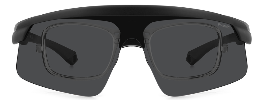 POLAROID-7056/CI/S O6W*M9 MAT BLACK GREY(GREY POLARZ.(+clip rx) 99*1, Negro mate Gris, hi-res image number 1