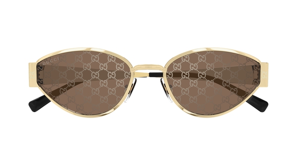 GUCCI-1853S/S 003 GOLD-GOLD (BROWN 55*19, , hi-res 1