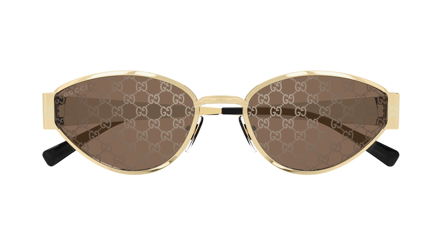 GUCCI-1853S/S 003 GOLD-GOLD (BROWN 55*19, , hi-res image number 1