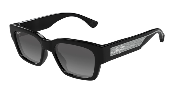 maui-jim-kenui/s gs642-14 shiny black (light grey 53*18