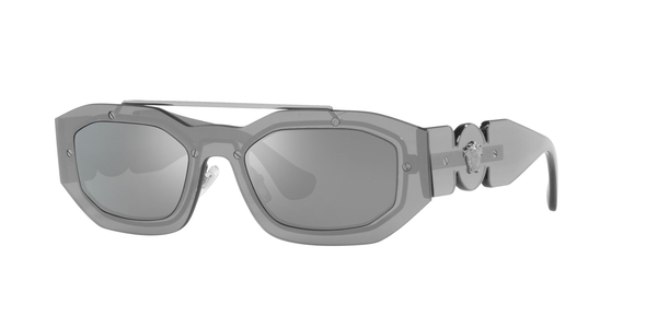 VERSACE-2235/S 10016G TRANSPARENTE GREY MIRROR 51*20, Gris transparente y plateado, hi-res 0