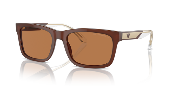 EMPORIO-4224/S 609573 SHINY OPALINE BROWN(BROWN 57*19, Marrón, hi-res 0