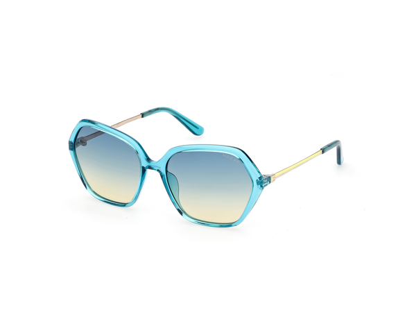 GUESS-00134/S 87W*2 shiny turquoise /yellow 55*16, Turquesa, hi-res 0