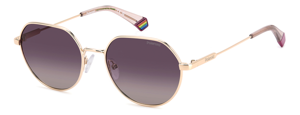 POLAROID-6236/S/X/S S9E*JR GOLD VIOLET(BURGUNDY SHADED POLARIZED 54*18, Dorado | Violeta, hi-res 0