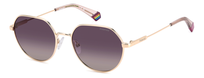 POLAROID-6236/S/X/S S9E*JR GOLD VIOLET(BURGUNDY SHADED POLARIZED 54*18, Dorado | Violeta, hi-res image number 0