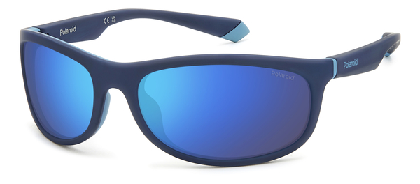 POLAROID-2154/S FLL*5X MATTE BLUE(BLUE MIRROR POLARIZED 64*17, Azul mate, hi-res 0