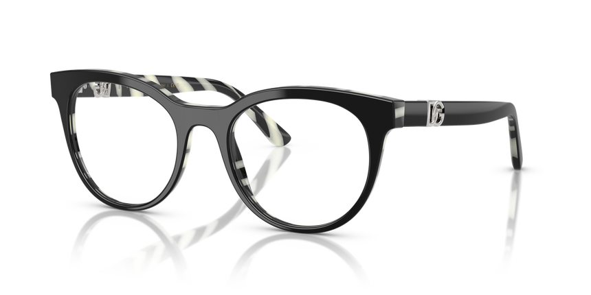 GABBANA-3399/G 3372 BLACK ON ZEBRA 52*20, , hi-res image number 0