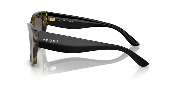 VOGUE-5524/S 309187 YELLOW TORTOISE(BLACK SMOKE 54*20, Negro | Amarillo, hi-res 2