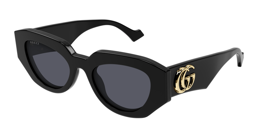 GUCCI-1421S/S 001 BLACK(GREY 51*20, Negro, hi-res image number 0