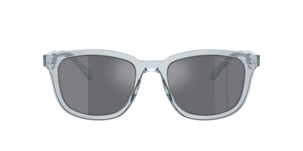 PRADA-A21S/S 19T175 TRANSPARENT AZURE/DARK GREY FLASH SILVER 53*20, Azul transparente, hi-res 1