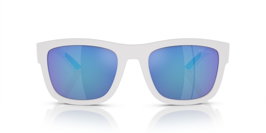 PRADA-SPORT-01ZS/S TWK08R WHITE RUBBER(LIGHT GREEN MIRROR BLUE 56*21, Goma blanco, hi-res image number 1