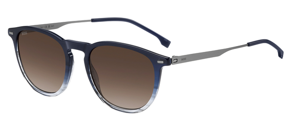 BOSS-1639/S QEU*HA BLUE HORN RUTHENIUM(BROWN SHADED 52*20, Azul, hi-res 0