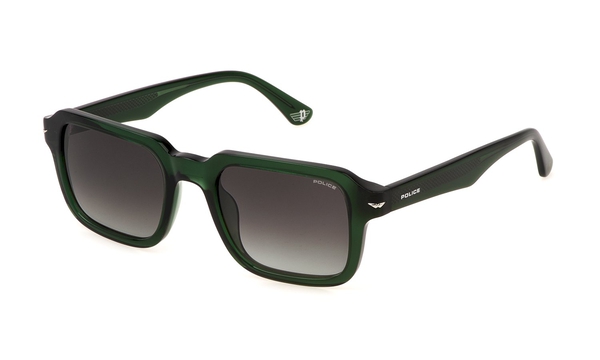 POLICE-N36/S 0G61 VERDE TRASPARENTE LUCIDO/SMOKE GRADIENT 52*21, Verde transparente, hi-res 0