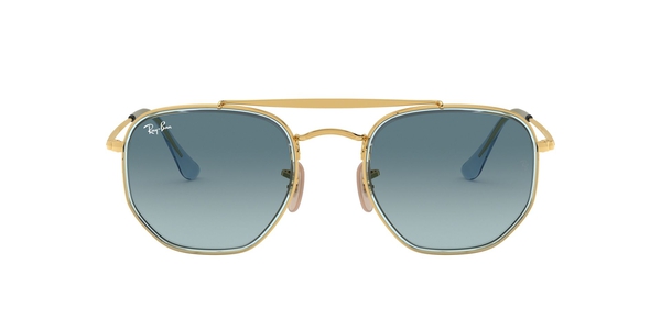RB-3648M 91233M GOLD (BLUE GRADIENT GREY) 52*23, Dorado, hi-res 3