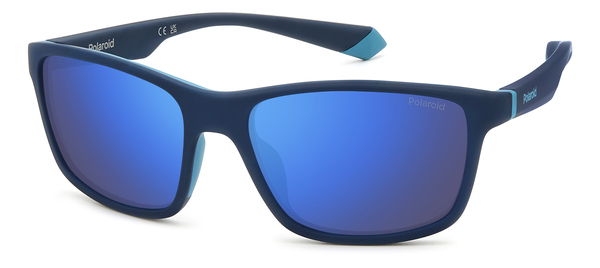 POLAROID-2153/S FLL*5X MATTE BLUE(BLUE MIRROR POLARIZED 58*16, Azul mate, hi-res 0