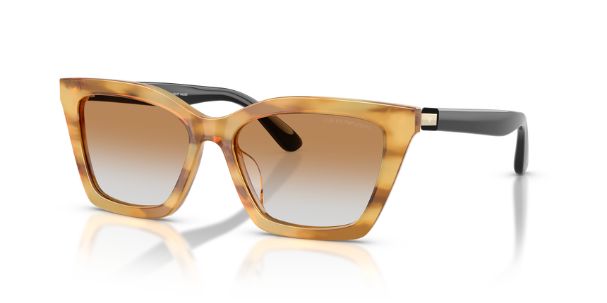 EMPORIO-4250U/S 62692Q SHINY STRIPED HONEY(CLEAR GRADIENT OCHRE 54*16, , hi-res image number 0