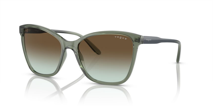 VOGUE-5520/S 3086E8 TRANSPARENT MALLARD GREEN(GREEN GRADIENT DARK BROWN 56*17, Verde transparente, hi-res image number 0