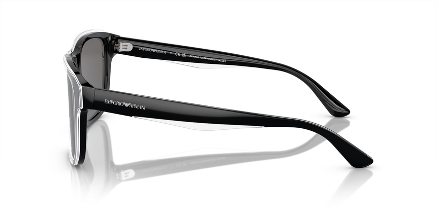 EMPORIO-4208/S 605187 SHINY BLACK/TOP CRYSTAL(DARK GREY POLAR 56*18, Negro | Transparente, hi-res image number 2