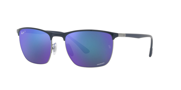 RB-3686 92044L BLUE ON GUNMETAL(POLAR MIRROR BLUE 57*19, Azul, hi-res 0