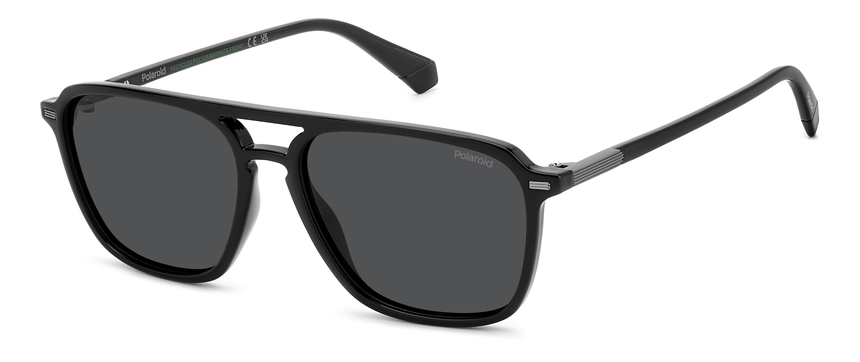 POLAROID-4182/S/X/S 807*M9 BLACK(GREY POLARIZED 57*16, Negro, hi-res image number 0