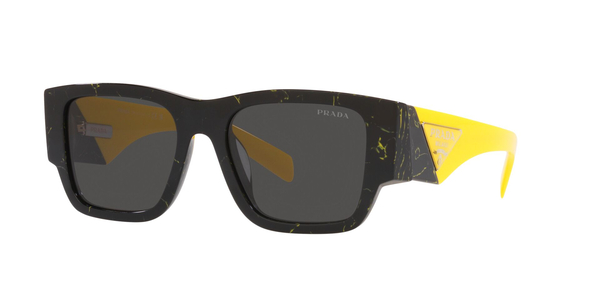 PRADA-10ZS/S 19D5S0 BLACK/YELLOW MARBLE(DARK GREY 54*20, Negro/Amarillo, hi-res 0