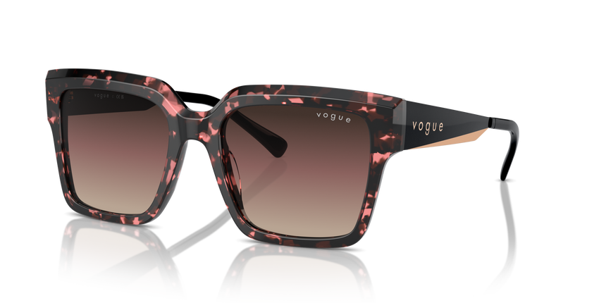 VOGUE-5553/S 3148E2 RED TORTOISE(BROWN GRAD PURPLE GRAD BLACK 54*19, Rojo havana, hi-res image number 0