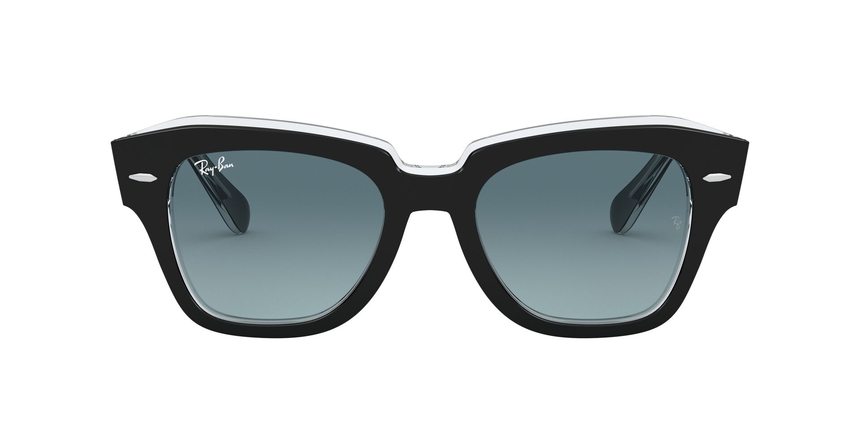 RB-2186 12943M BLACK ON TRASPARENT(BLUE GRADIENT GREY 52*20, Negro | Transparente, hi-res image number 1
