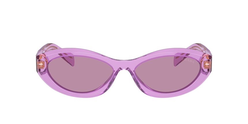 PRADA-26ZS/S 13R07Q TRANSPARENT AMETHYST/DARK VIOLET MIRROR SILVER INT 55*16, Amatista transparente, hi-res image number 1