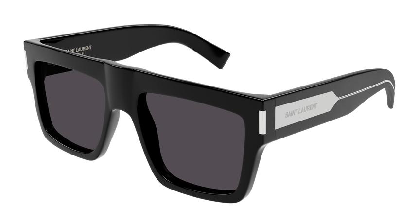 SAINT-LAURENT-SL628/S 001 BLACK/SILVER (SMOKE 55*19, Negro, hi-res image number 0